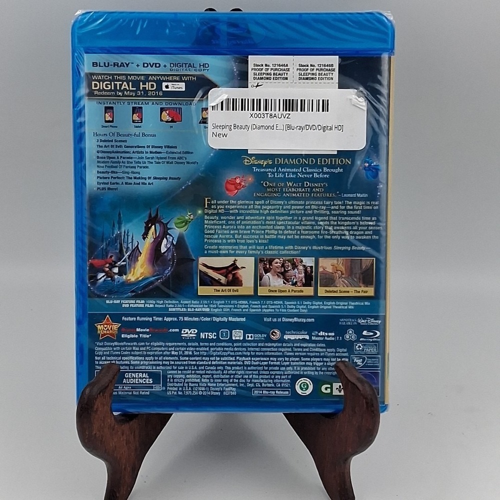 New! Sleeping Beauty (Diamond Edition) [Blu-ray/DVD/Digital‎ HD] - Picture 2 of 2
